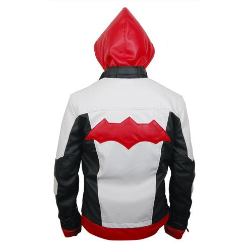 RW Authentic SheepSkinBatman Arkham Knight Genuine Leather Jacket Hoodie