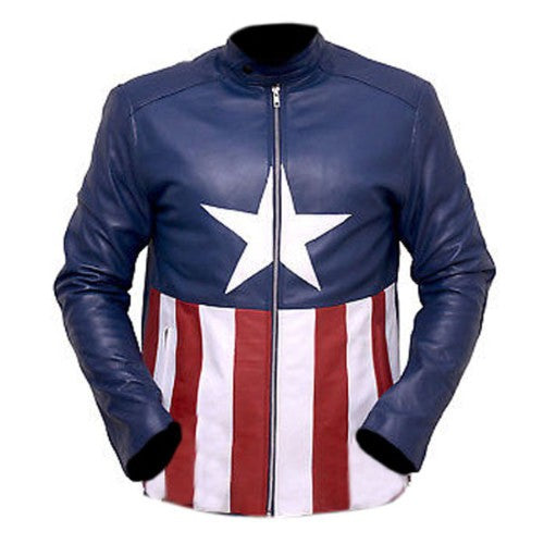 RW Authentic SheepSkin Bon Jovi Capt America Leather Jacket