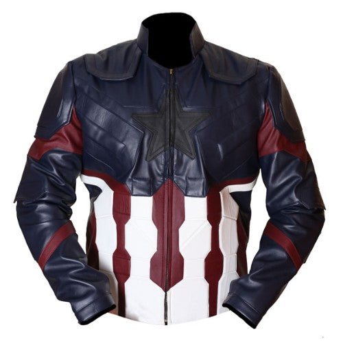 RW Authentic SheepSkin Captain America Infinity Wars Genuine Real Leather Jacket