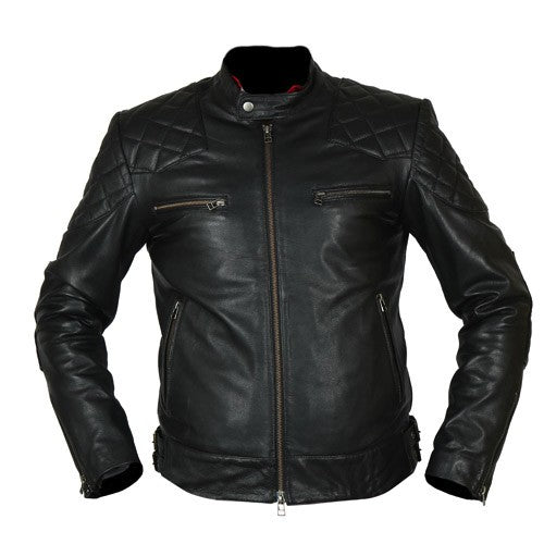 RW Authentic SheepSkin David Beckham Black Biker Leather Jacket