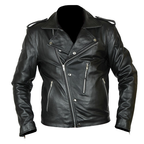 RW Authentic SheepSkin David Beckham GQ Magazine Biker Leather Jacket