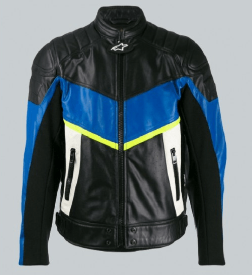 Panelled Mens Color Biker Leather Jacket