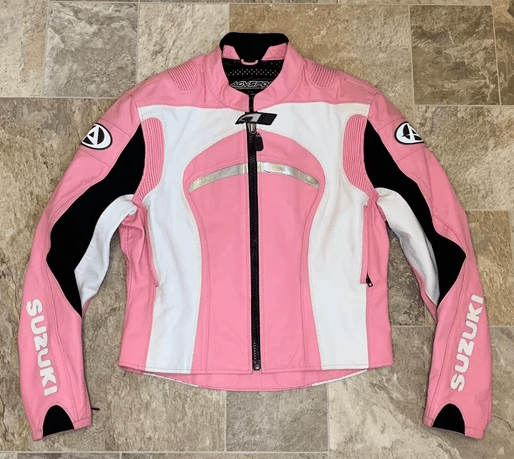 Suzuki Vintage Pink Leather Jacket