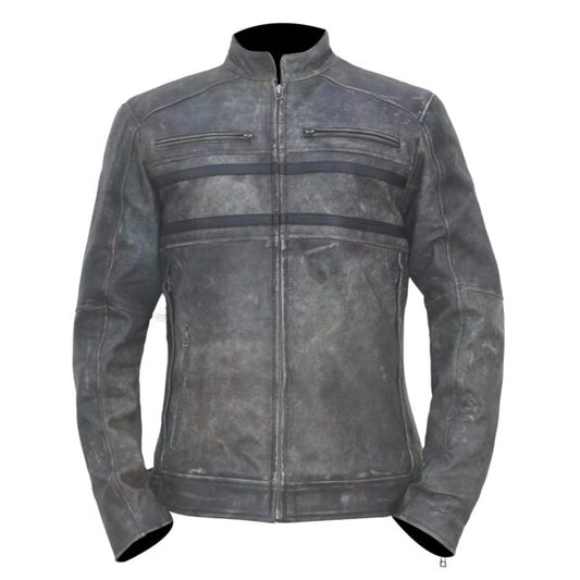 MEN’S X-ELEMENT SIGMA DISTRESSED BLACK LEATHER JACKET