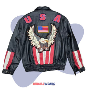 bald-eagle-printed-black-leather-jacket